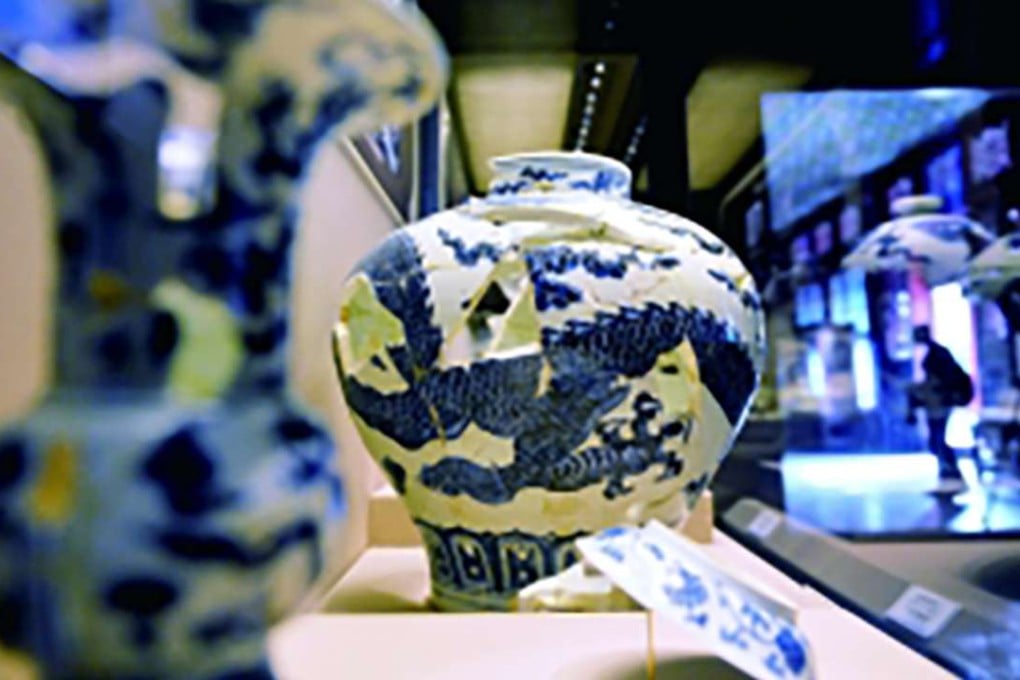 Up to 165 ceramic relics uncovered in Jingde at the site of the ancient kilns and factories are now on display at the Palace Museum. Photo: SCMP Pictures