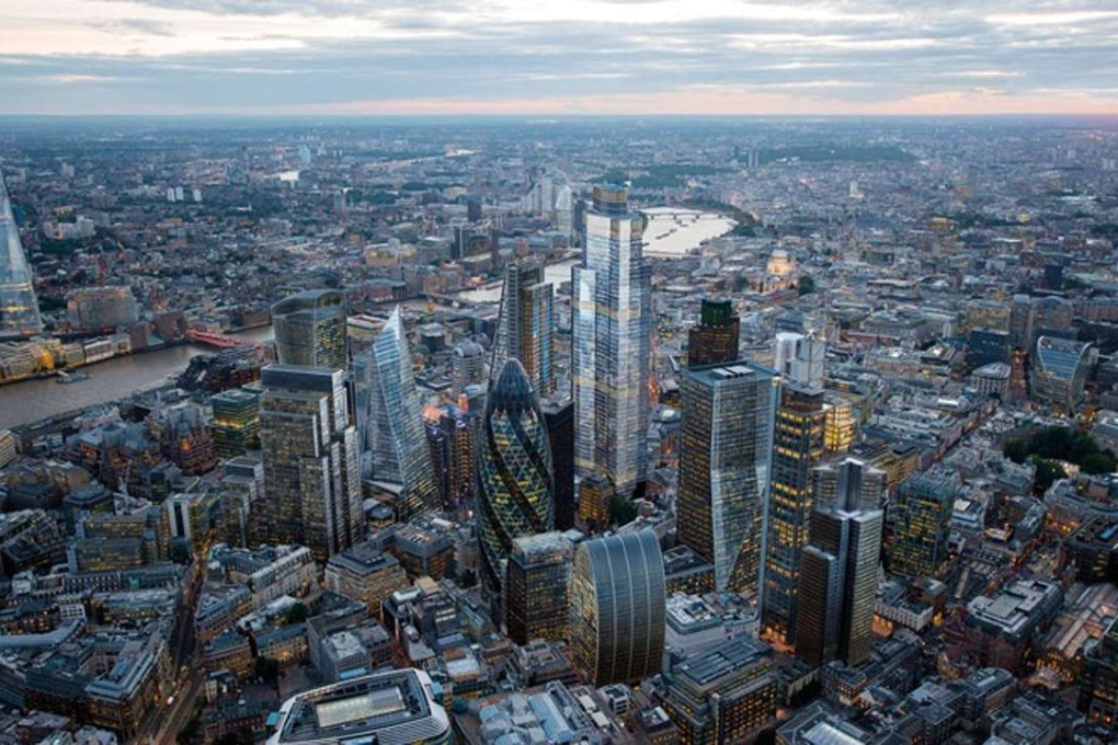 22 Bishopsgate, at the centre of this artist's impression, will be the London financial district’s tallest skyscraper, at 278 metres high. Graphic: AXA IM