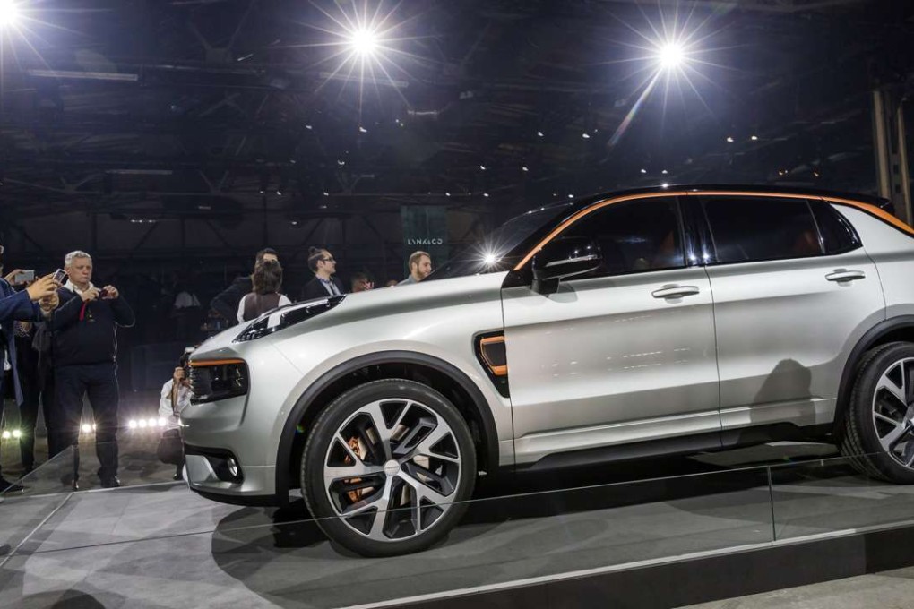 Geely Automotive believes its hybrid sport utility vehicle Lynk & Co 01, to be produced in China but distributed globally, can win market share by targeting the lower end of the sports enthusiast market. Geely unveiled the vehicle in Berlin on October 20, 2016. Photo: Bloomberg
