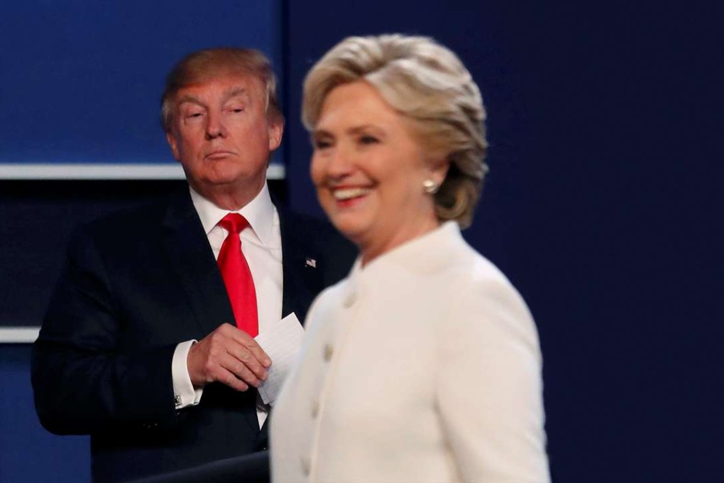 Republican U.S. presidential nominee Donald Trump and Democratic U.S. presidential nominee Hillary Clinton during the third and final 2016 presidential campaign debate last week. Photo: Reuters