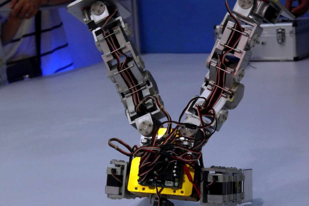 A robot on display at the China High-Tech Fair in Shenzhen. Beijing had high hopes that the ChiNext would help Chinese-made products move up the value chain, and create a batch of technology behemoths. Photo: Xinhua