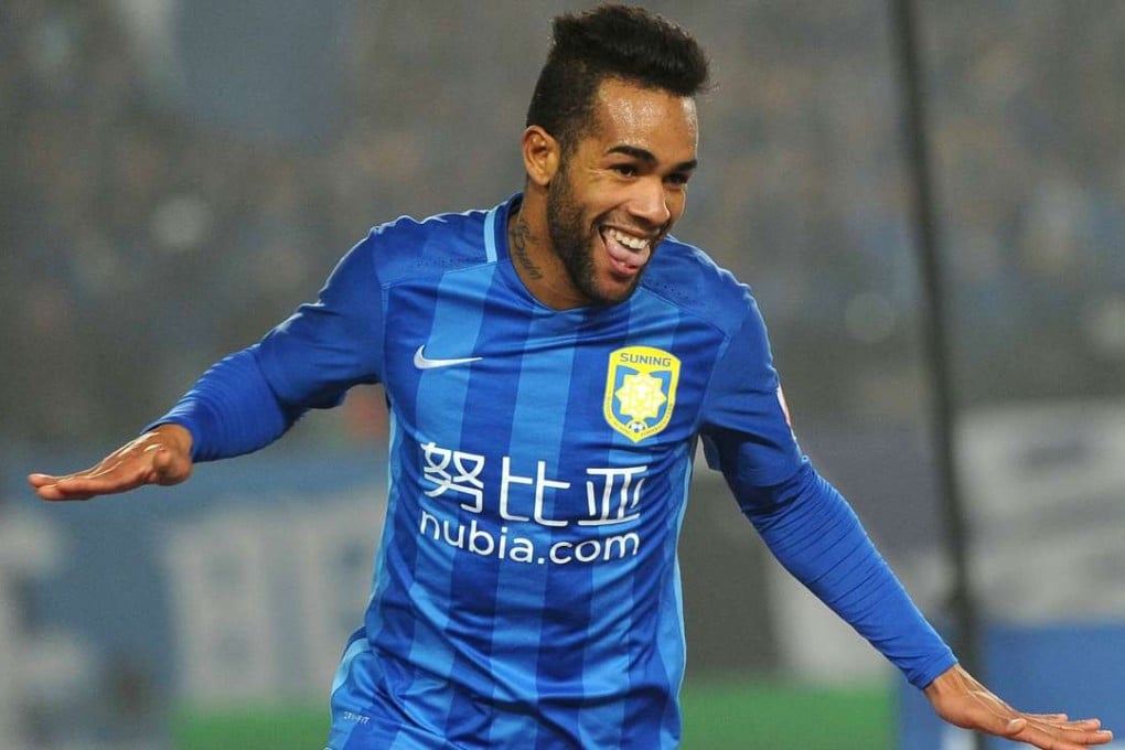 Jiangsu Suning’s Alex Teixeira has been one of the more successful signings of the great Chinese Super League summer splurge in his first season. Photo: AFP