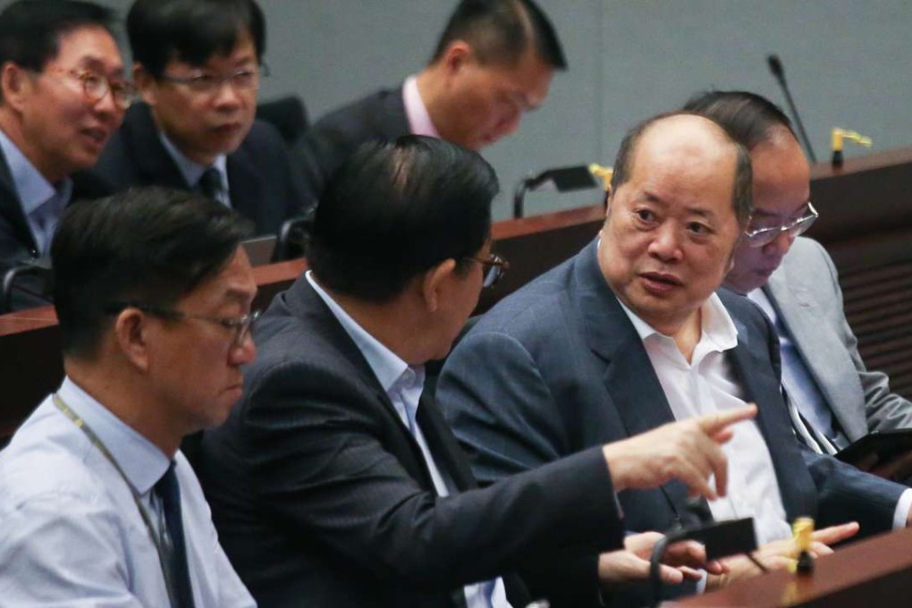 Christopher Cheung Wah-fung attends a Legco panel on financial affairs on October 18, 2016. Photo: David Wong