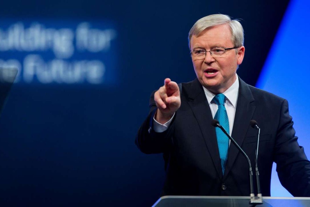 Australia’s former prime minister Kevin Rudd. Picture: AFP