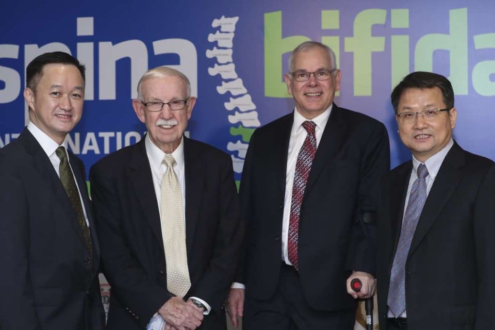 Medical experts on spina bifida (from left) Dr John Ngan, Dr David McLone, Professor Timothy Brei and Professor Wang Xiaodong at the conference in Tsim Sha Tsui in September. Photos: Edward Wong