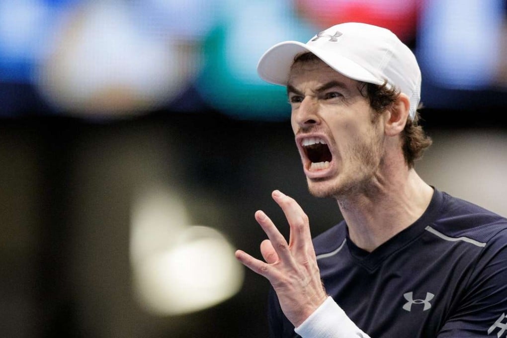 Andy Murray screams in frustration during his match against Jo-Wilfried Tsonga in Vienna, Austria. Photo: EPA