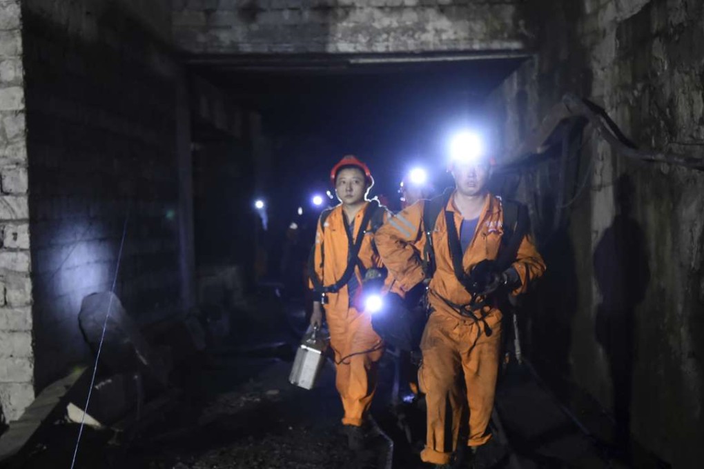 Rescuers work at the Jinshangou Coal Mine in Chongqing, southwestern China. Photo: Xinhua