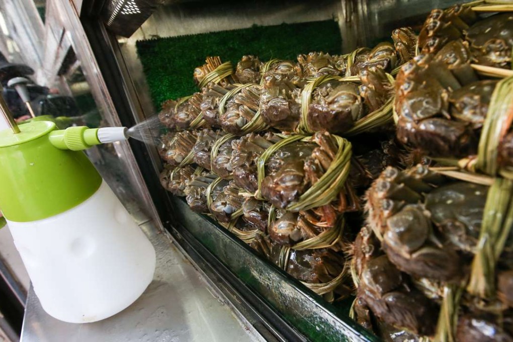 Crabs for sale in Happy Valley in Hong Kong. Photo: David Wong