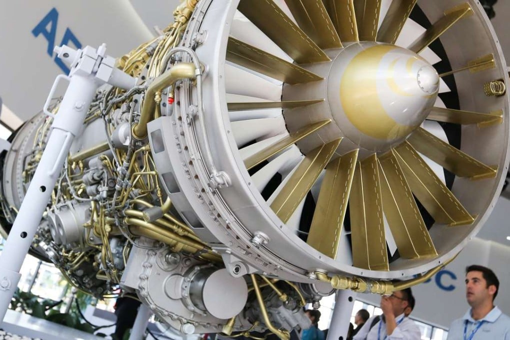 The star of the PLA Air Force’s jet technology, the WS-10, on display at Airshow China in Zhuhai, Guangdong. Photo: Dickson Lee