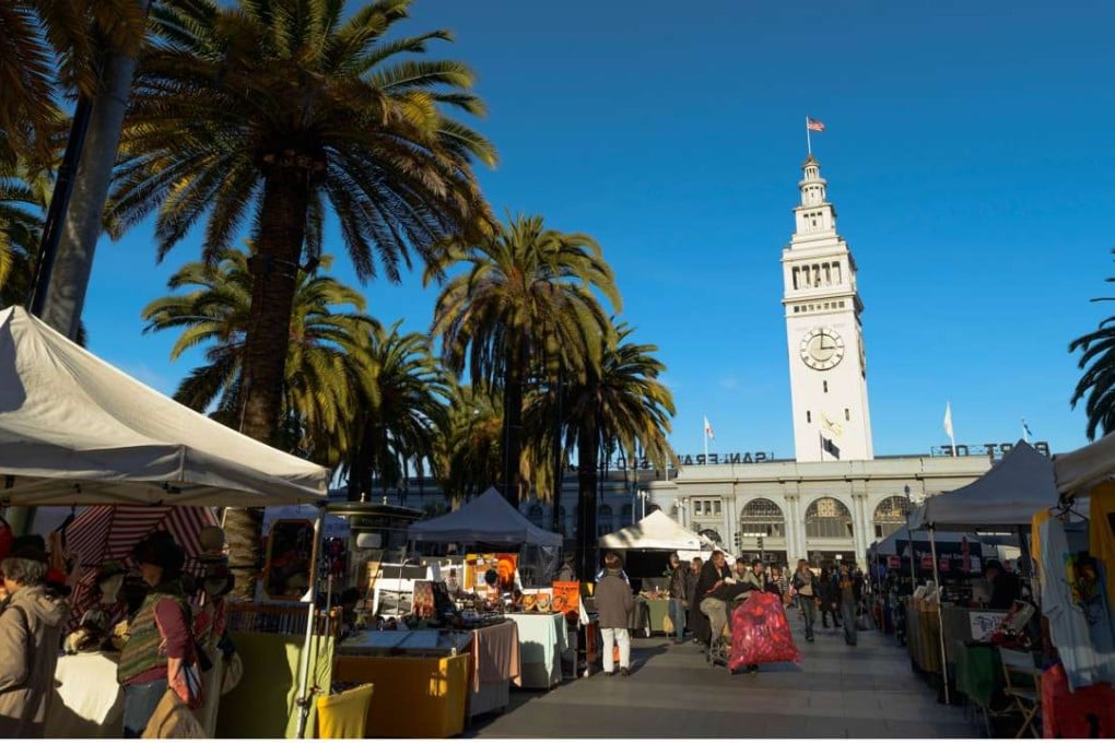 San Francisco’s Ferry Plaza Farmers Market. Pictures: Alamy; Janice Leung Hayes