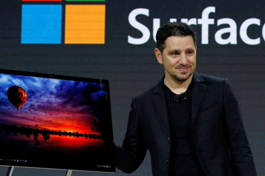 Corporate vice-president for Surface Computing Panos Panay with the Microsoft Surface Studio. Photo: Reuters