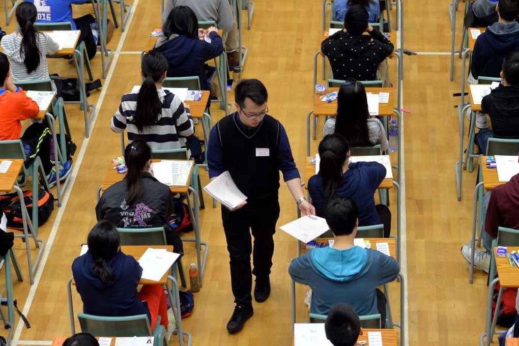 Students take the Hong Kong Diploma of Secondary Education examination at a Shek Kip Mei school. Is our education system failing to equip youngsters with life skills and self-reliance? Photo: SCMP Pictures