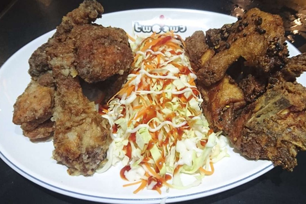 Garlic chicken (left) and spicy chicken (right) at Two Two Chicken. Photos: Elaine Yau