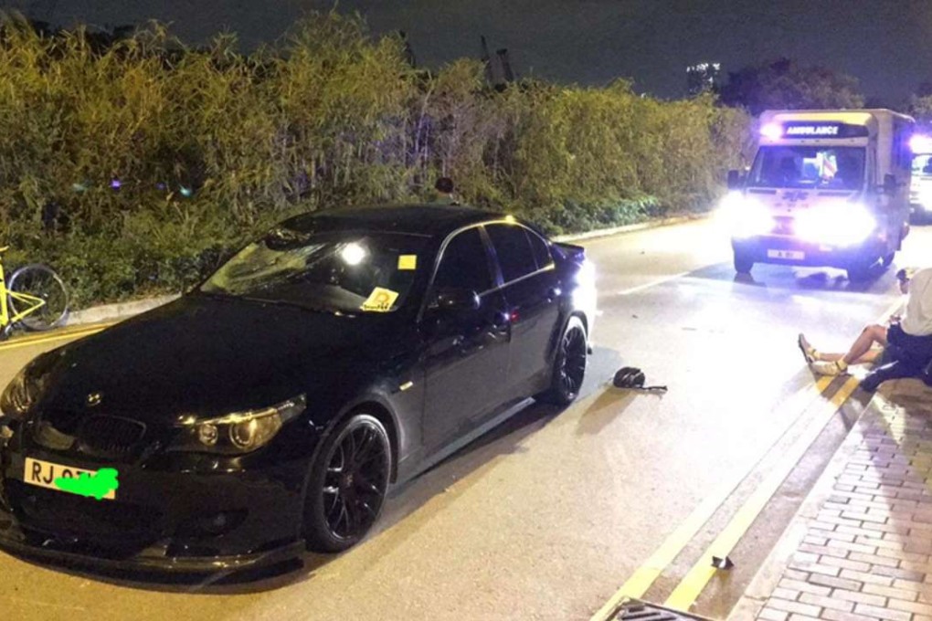 A Facebook user posted a picture from the scene of the incident on Shing Fung Road in Kai Tak. Photo: SCMP Pictures