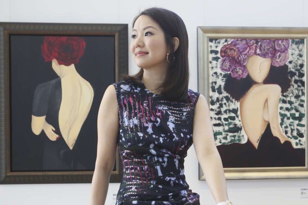 Sharon Cheung at her art exhibition in Harbour City. Photo: Chen Xiaomei