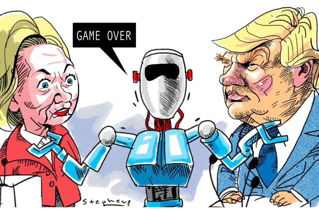 Given the hype surrounding technological innovation in the US, is it time for some “artificial intelligence” to inject some sanity into the US presidential election? Illustration: Craig Stephens