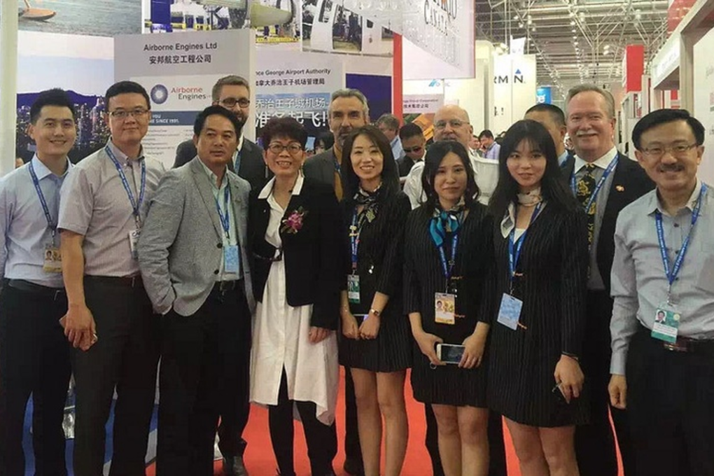 B.C. International Trade Minister Teresa Wat (in white dress) at a Zhuhai, China aerospace trade fair in a photograph published November 1. Photo: B.C. Government Flickr