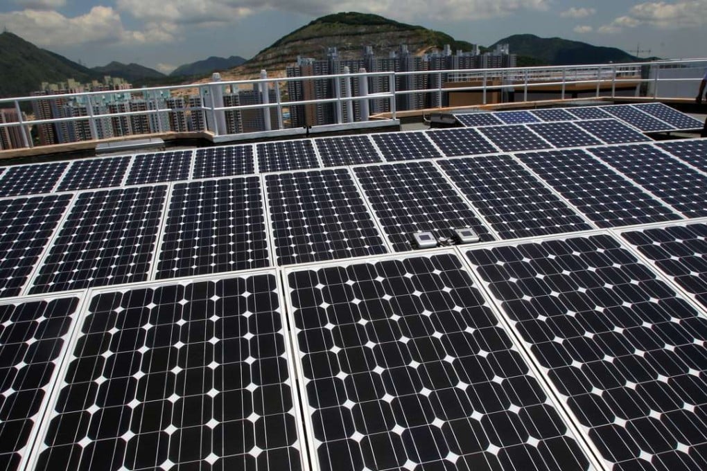 Solar panels need a lot of space to be installed, and Hong Kong’s first priority in case of land becoming available would be to use it for public housing. Photo: Jonathan Wong