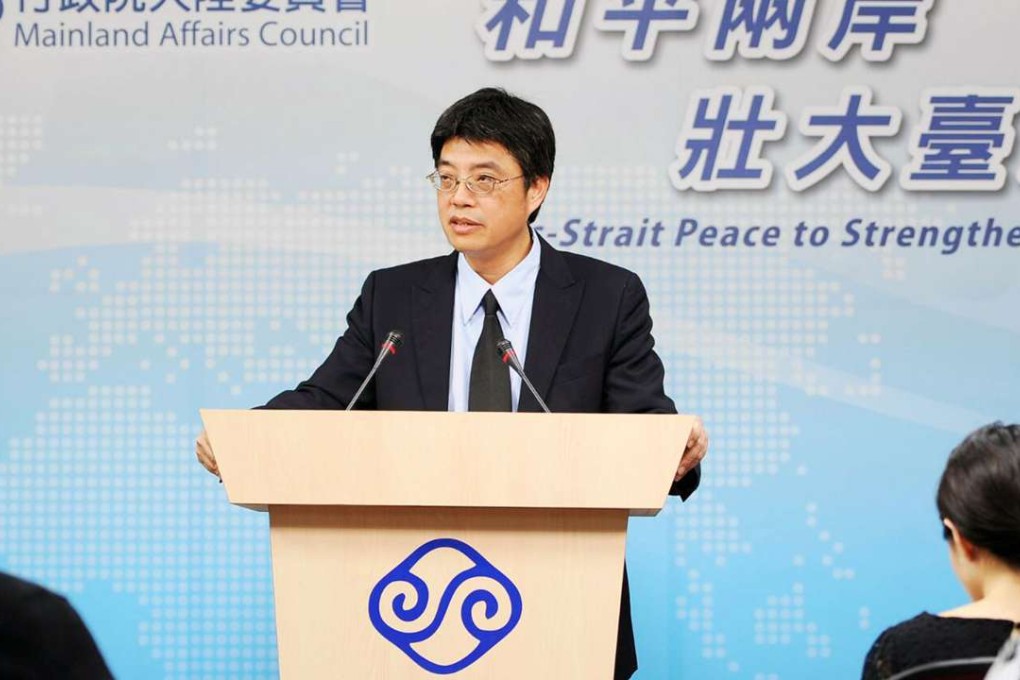 Taiwan's Mainland Affairs Council spokesman Chiu Chui-cheng. Photo: SCMP Pictures