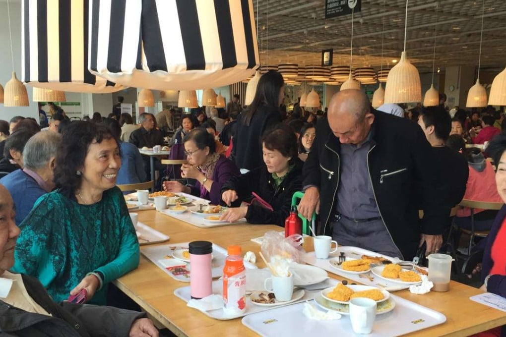 Friends gather at an Ikea restaurant in Shanghai. Photo: Alice Yan