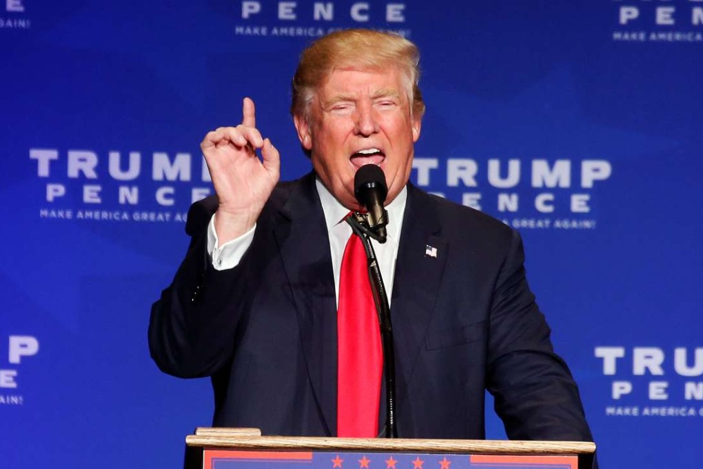 US Republican presidential nominee Donald Trump at a campaign event in Reno, Nevada, on Saturday. Photo: Reuters