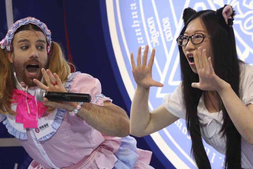 Netease is expected to report a 37 per cent rise in third-quarter net profit on Wednesday after the close of trading in New York. Performers at a Netease booth during the 11th China International Comics and Games Expo in Shanghai. Photo: Imaginechina