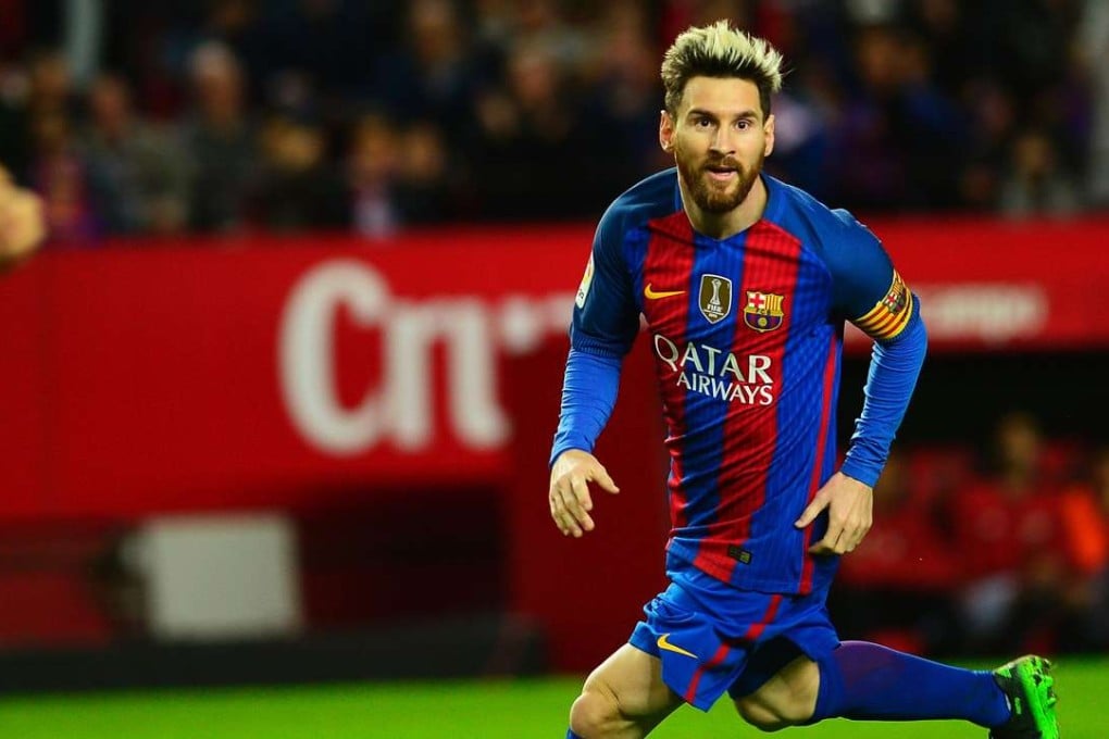 Barcelona’s Argentinian forward Lionel Messi scored his 500th goal for the club against Sevilla. Photo: AFP