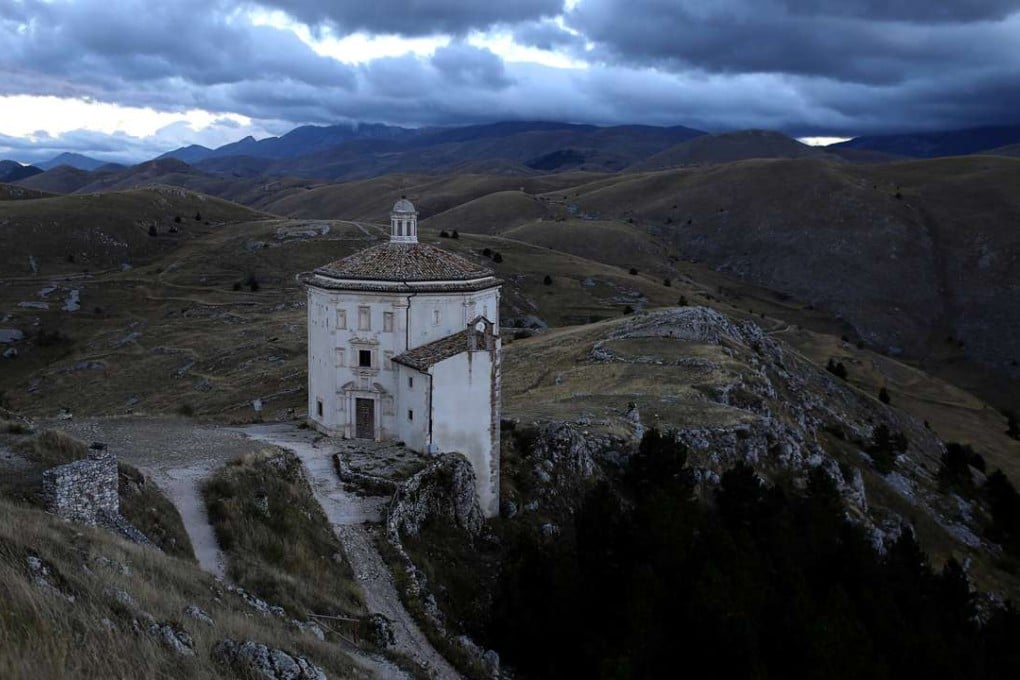 A church stands isolated from other buildings in the small town of Rocca Calascio, close to Santo Stefano di Sessanio in the province of L’Aquila in Abruzzo, inside the national park Gran Sasso e Monti della Laga. Photos: Reuters.