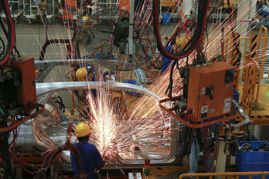 A car assembly line in Shenzhen, China. Photo: Reuters