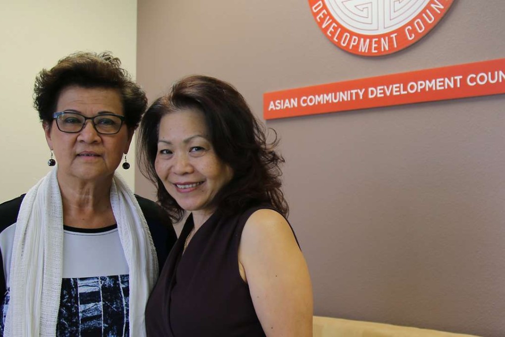 Gloria T. Caoile, political director of the Asian Pacific American Labour Alliance (left) and Vida Chan Lin, president and founder of the Asian Community Development Council. Photo: Catherine Wong