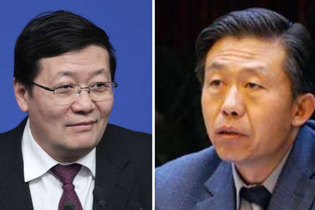 Lou Jiwei (left) and Xiao Jie. Photo: SCMP Pictures