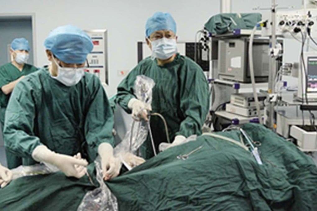 Doctors finally operated on the man on Sunday after he could bear with the pain no longer. Photo: SCMP Pictures