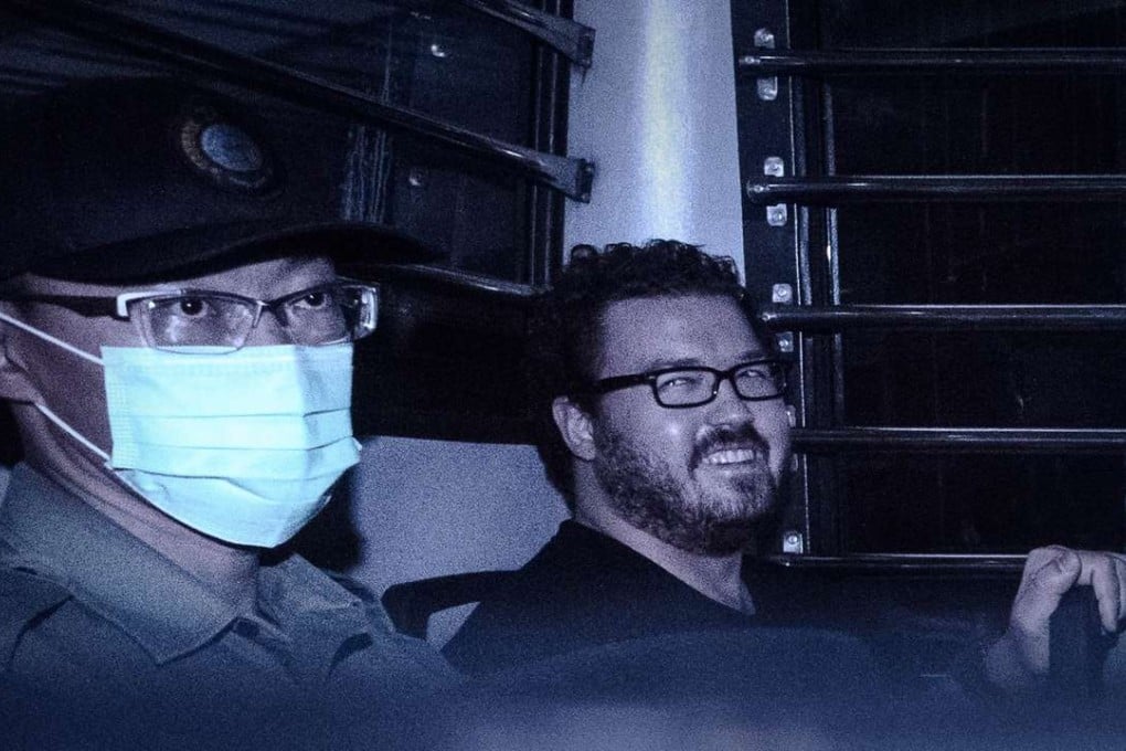 British banker Rurik Jutting in a prison van. Photo: AFP