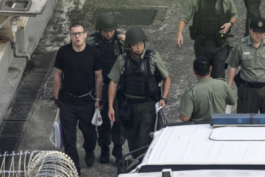 Rurik Jutting is starting a life sentence for murder and may be transferred to Britain to complete it. Photo: SCMP Pictures