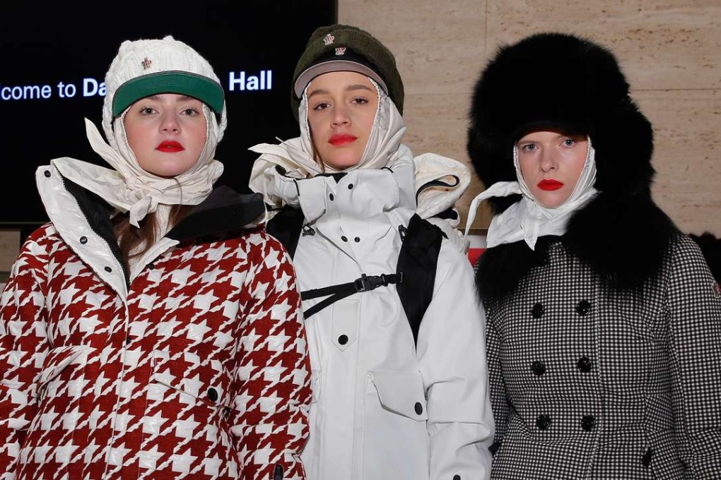 Winter looks from Moncler. Photo: AFP