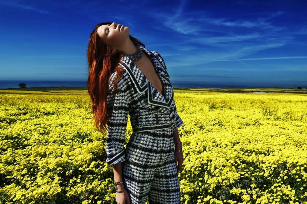 Checked tweed jacket and pants by Chanel. Photo: Olivia Tsang