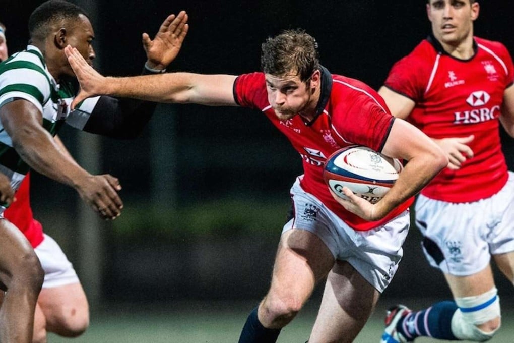 First-time Hong Kong captain Ed Rolston attacks against Zimbabwe in the 2015 Cup of Nations. Photos: SCMP Pictures