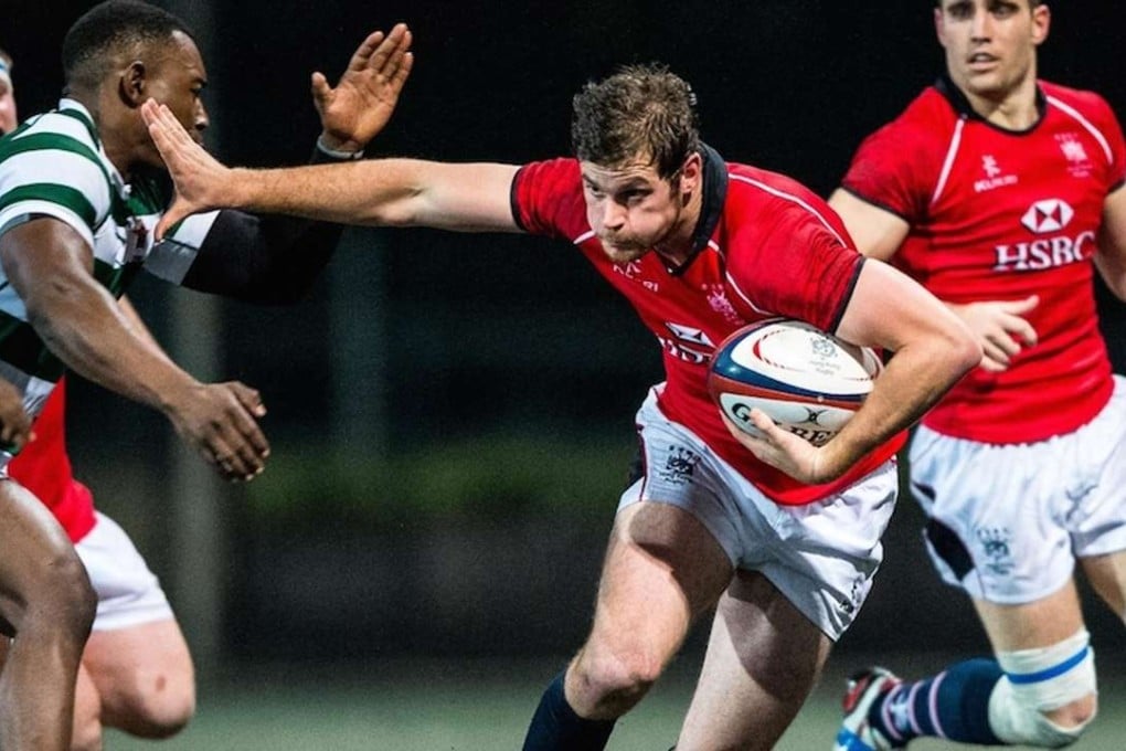 First-time Hong Kong captain Ed Rolston attacks against Zimbabwe in the 2015 Cup of Nations. Photos: SCMP Pictures