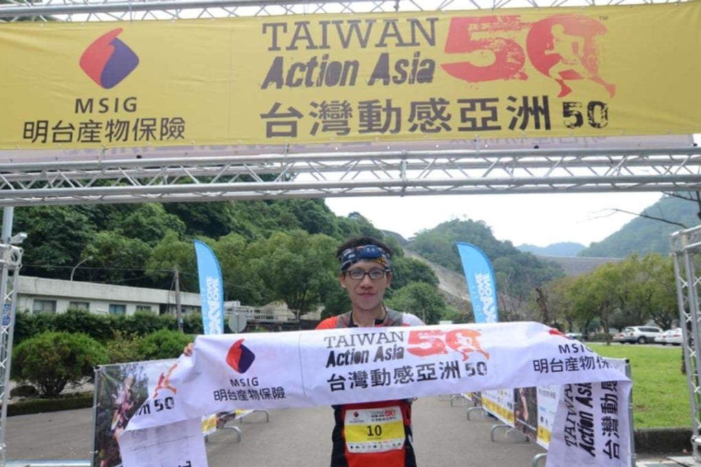 Chiu Wen-hsiao celebrates after winning the MSIG Taiwan Action Asia 50 on Saturday morning. Photos: SCMP Pictures