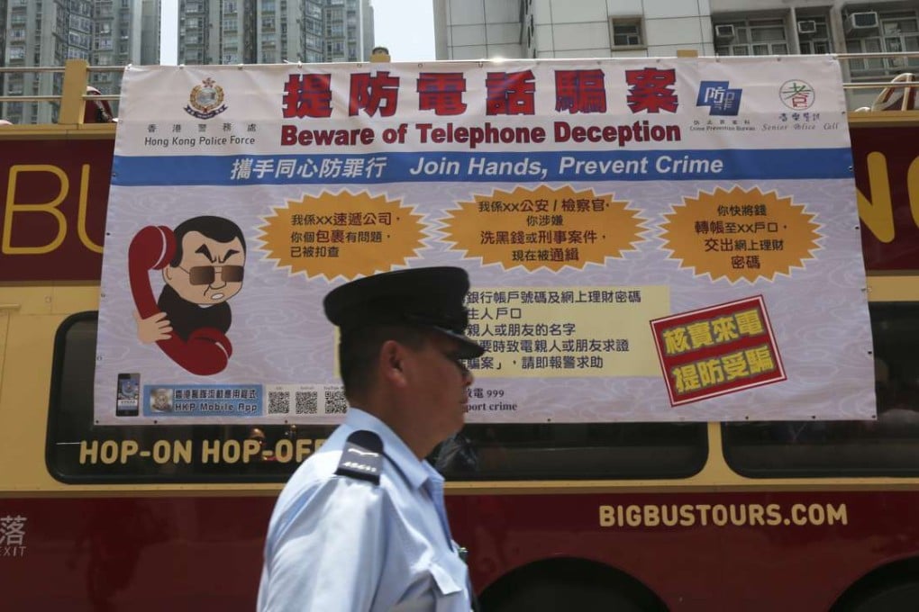 Public warning against phone scams. Photo: SCMP Pictures