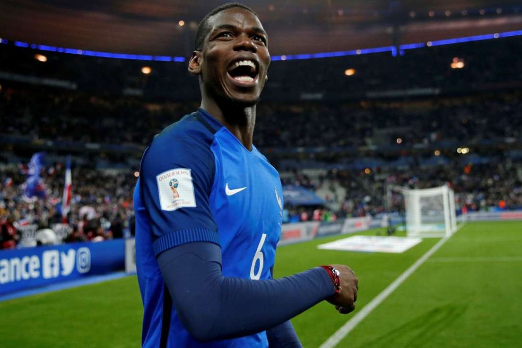 Paul Pogba celebrates at the end of the match. REUTERS/Benoit Tessier