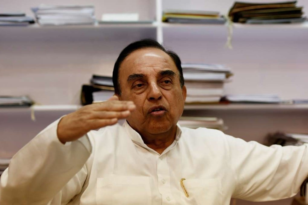 Subramanian Swamy, an Indian politician and a member of the Rajya Sabha, the upper house of the Indian Parliament. Photo: AFP