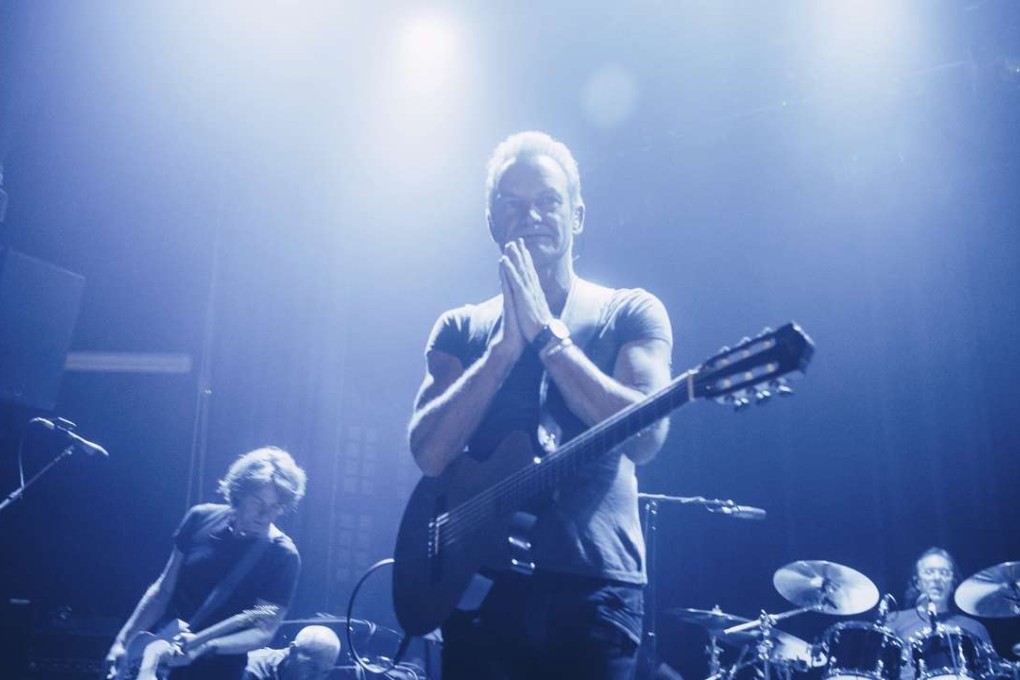 British musician Sting performs on stage at the Bataclan concert hall in Paris one year after suicidal jihadis turned it into a bloodbath and killed 90 revellers. Photo: AP