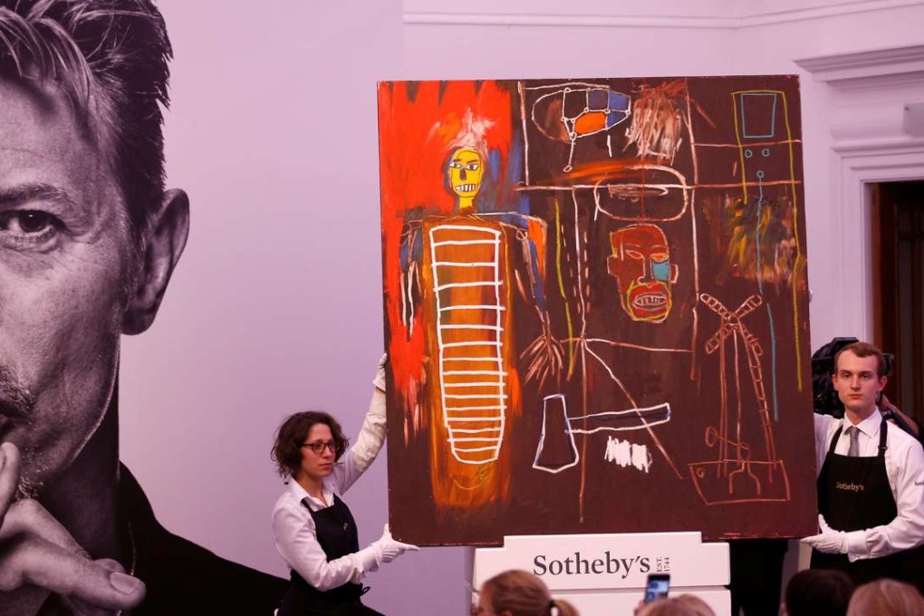 The highest-selling item in Bowie’s collection, the graffiti-inspired Air Power canvas by Basquiat, sold for £7.09 million Photo: Reuters