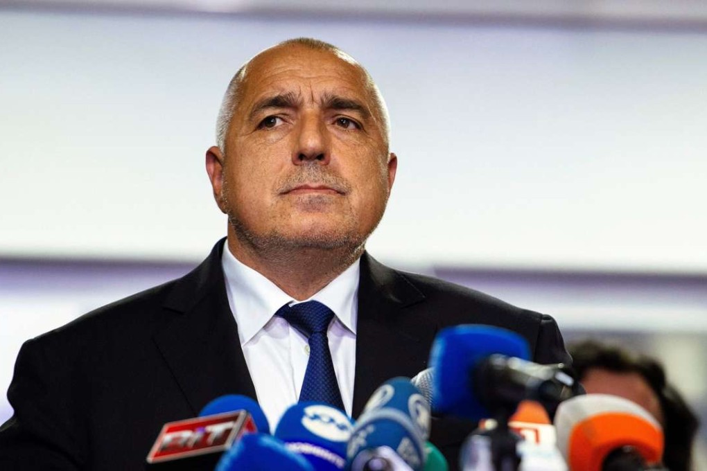 Bulgarian Prime Minister Boyko Borisov announces his resignation during a press conference on Sunday in Sofia. Photo: AFP