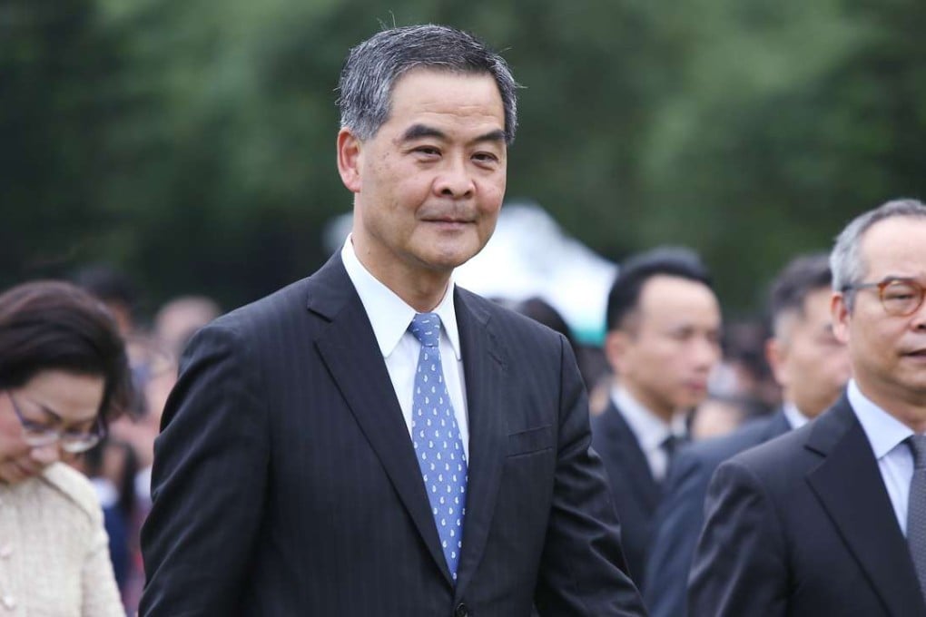 Chief Executive Leung Chun-ying gave a rare 30-minute interview to Xinhua News Agency. Photo: Xiaomei Chen