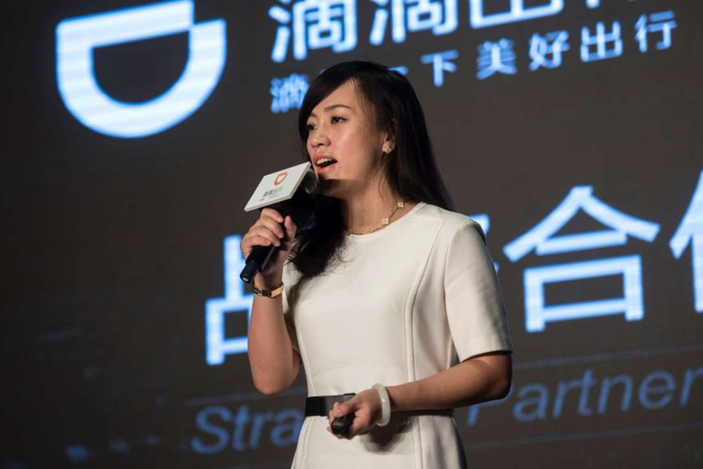 Since the acquisition of Uber China, Didi Chuxing president Jean Liu has said that the company aspires to be global. Photo: AFP