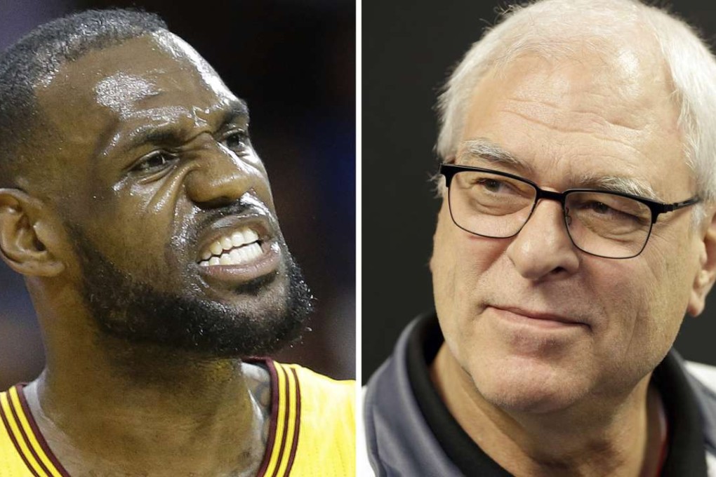 Cleveland Cavaliers forward LeBron James (L) and New York Knicks president Phil Jackson (R) are embroiled in a heated argument after Jackson used the word “posse” to describe the Cleveland star’s business partners. Photo: AP