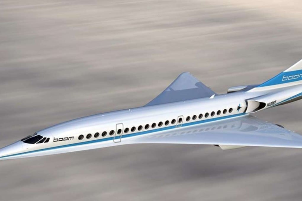 Boom Technology hopes that the full-size version of its supersonic passenger jet, sen here in an artist’s impression, will be in skies by 2020. Photo: Boom Technology