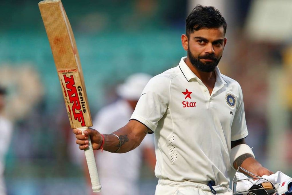 India skipper Virat Kohli – unbeaten on 151 – leaves the field at stumps on the first day of the second test against England. Photos: Reuters